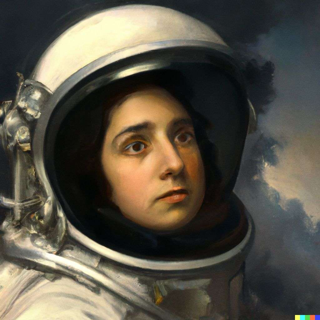 an astronaut, painting by William-Adolphe Bouguereau